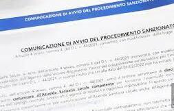 La comunicazione di avvio del procedimento sanzionatorio ricevuta dalla 55enne pisana