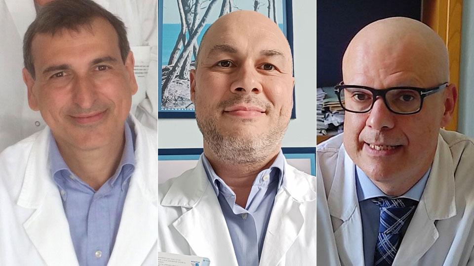 Da sinistra Guido Bocci, Luigi Coltelli, Giacomo Allegrini