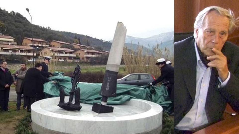 Una foto di qualche anno fa di Adami, l’inaugurazione del monumento per i morti del Serra