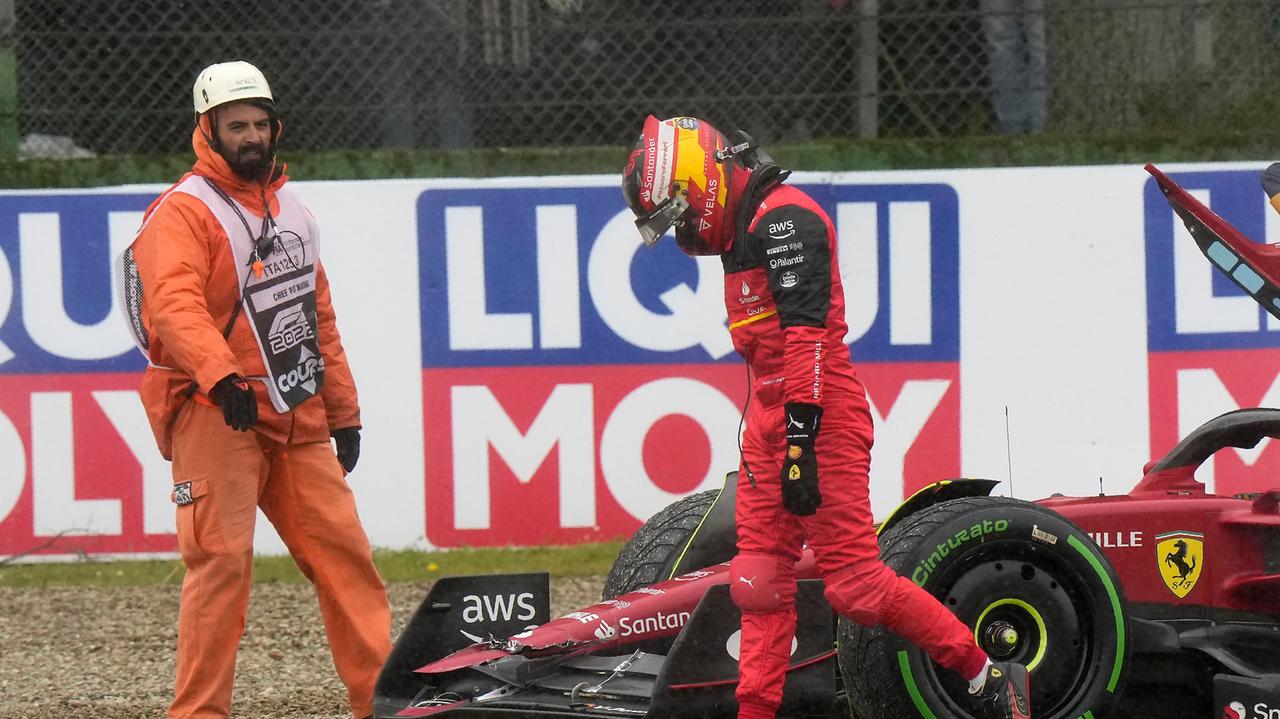 Sainz dopo l'uscita al primo giro