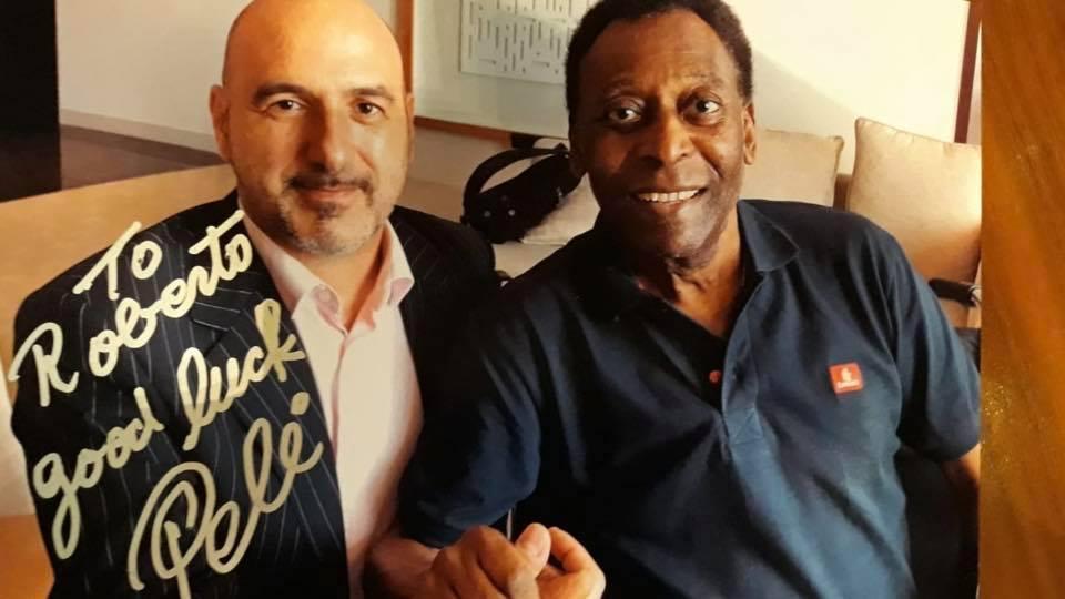 Roberto Diomedi con Pelè