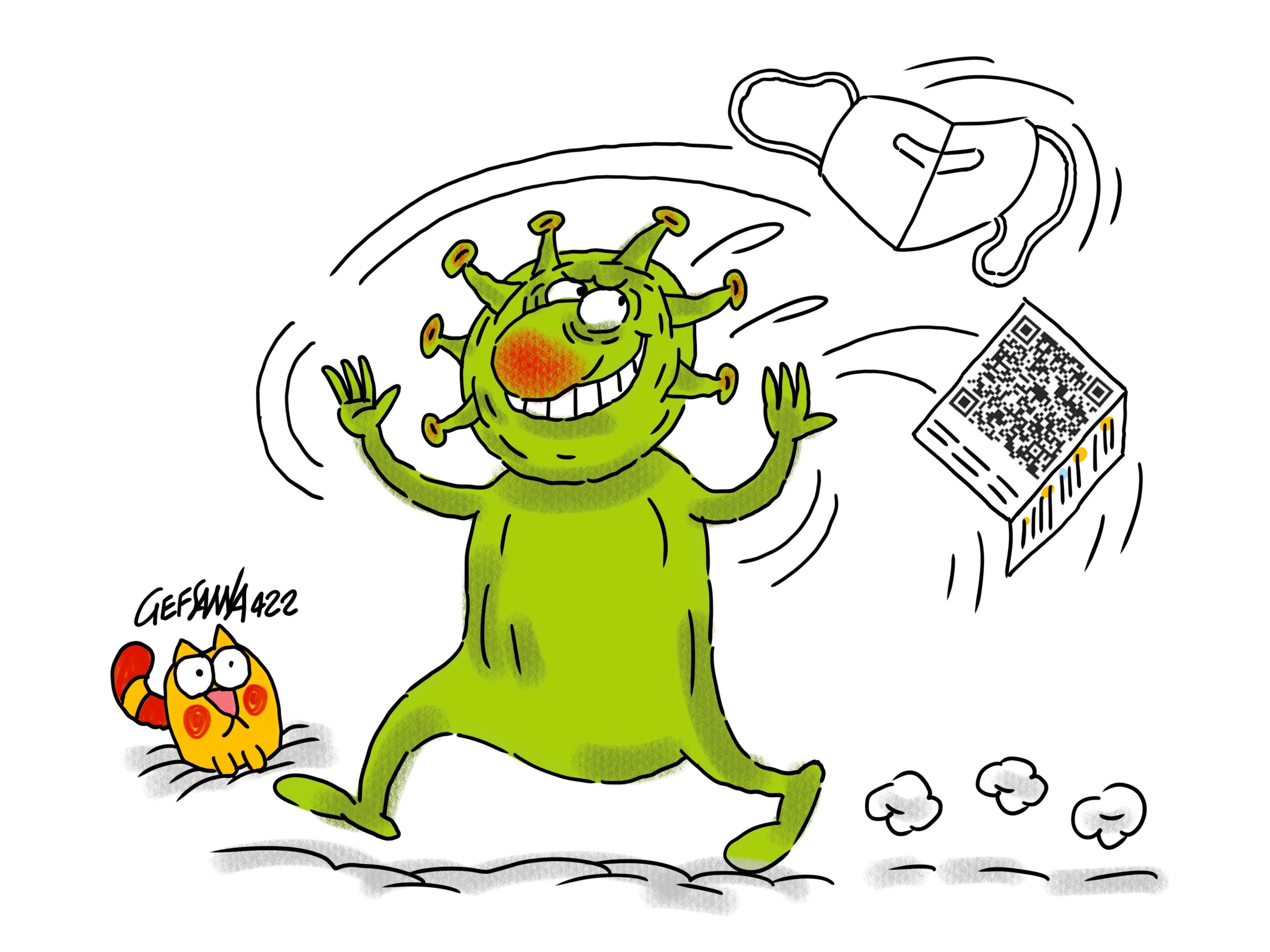 La vignetta di Gef: green pass e mascherine, la svolta di maggio