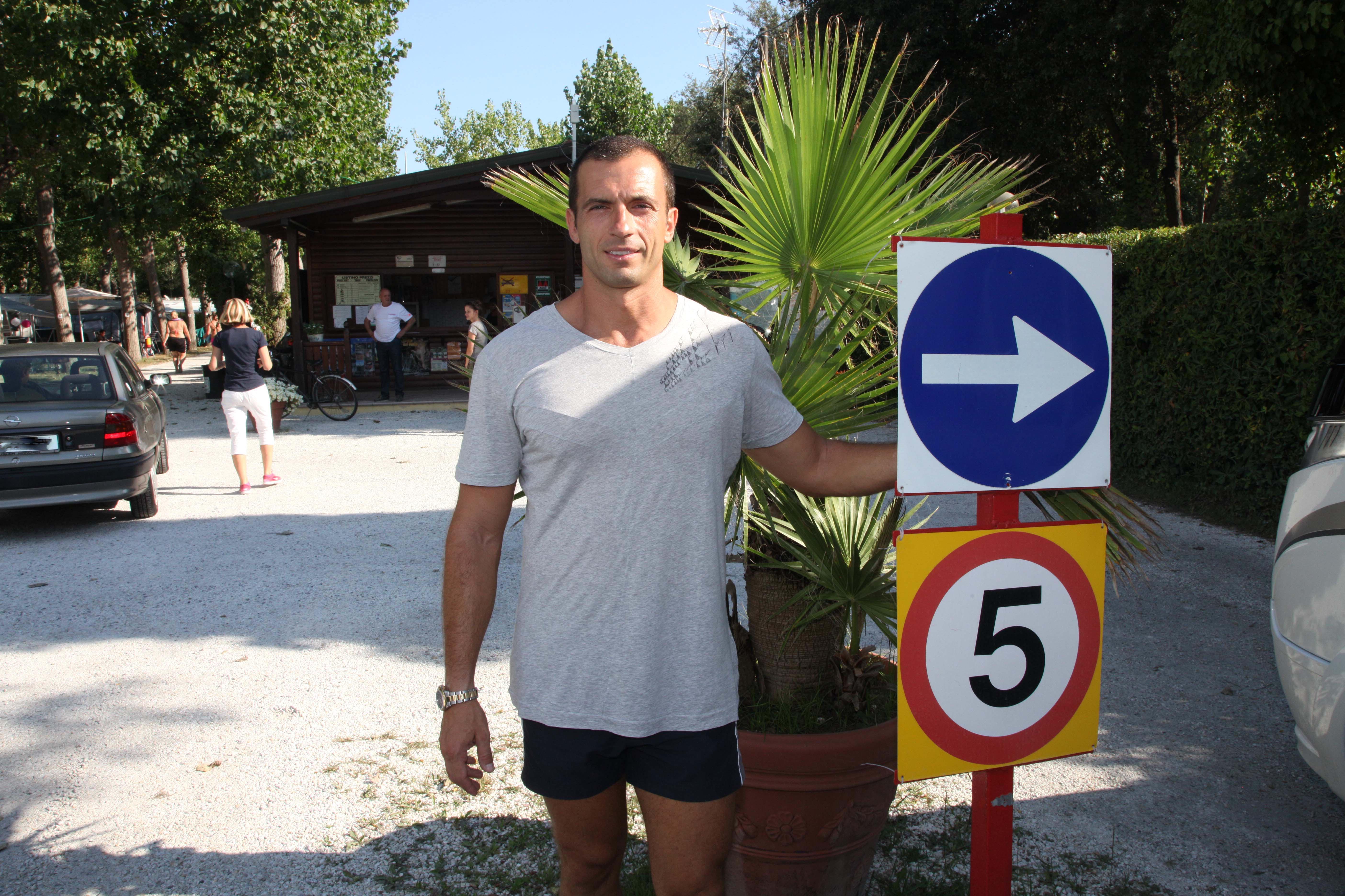 Francesco Giannerini nel suo camping Viareggio