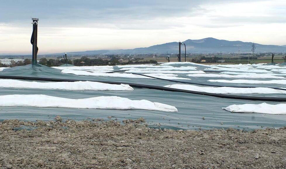 I lavori di copertura della sommità della discarica ex Asiu si sono interrotti con il fallimento della società Rimateria