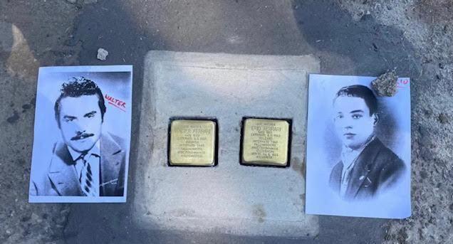 Bibbiano, posate le pietre d’inciampo per Erio e Walter Ferrari 