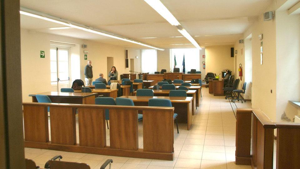 Un’aula del tribunale Galli Tassi