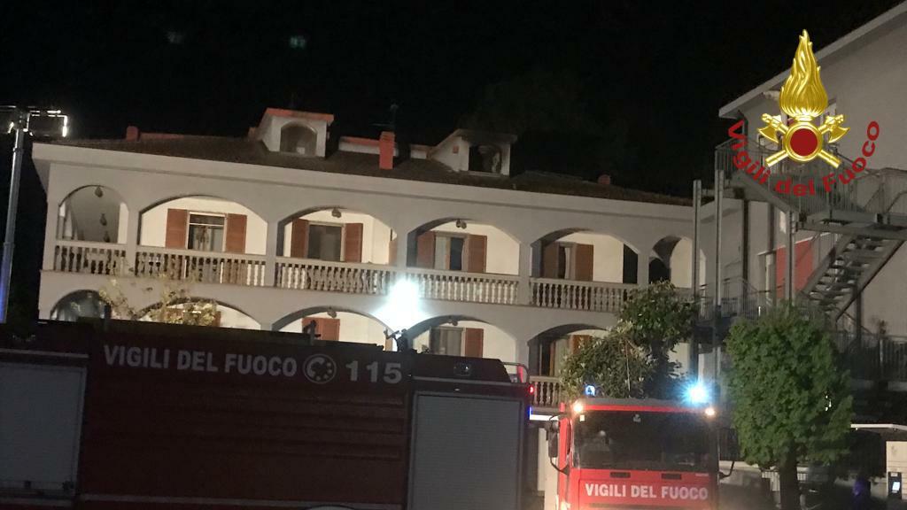 Castelfranco, incendio all'hotel Paradiso
