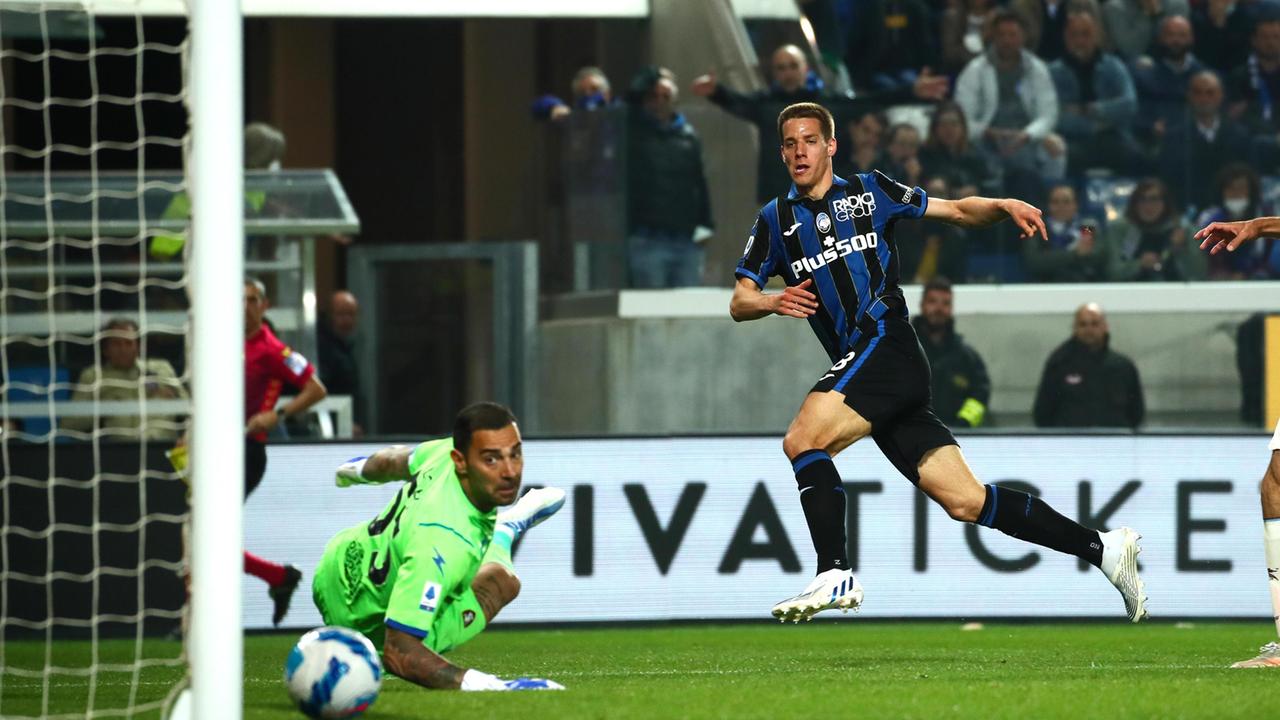 Il gol di Mario Pasalic che ha fissato sull'1-1 la sfida tra Atalanta e Salernitana