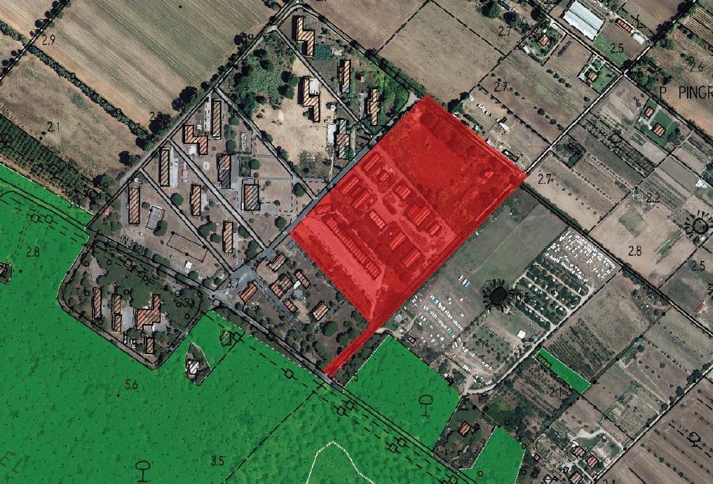 In rosso la zona dell’intervento