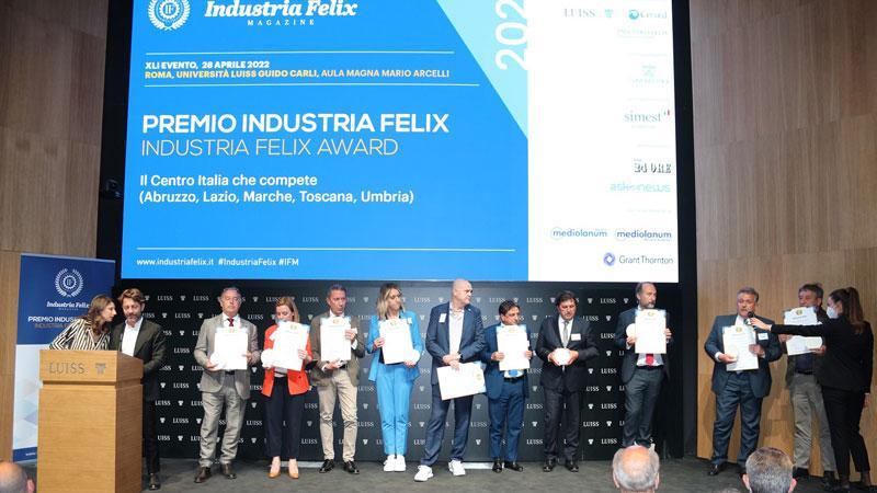 Un momento della consegna dei riconoscimenti del premio “Industria Felix”