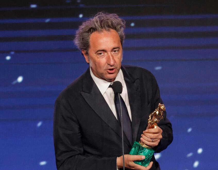 Il regista Paolo Sorrentino durante la cerimonia di premiazione dei David di Donatello 2022
