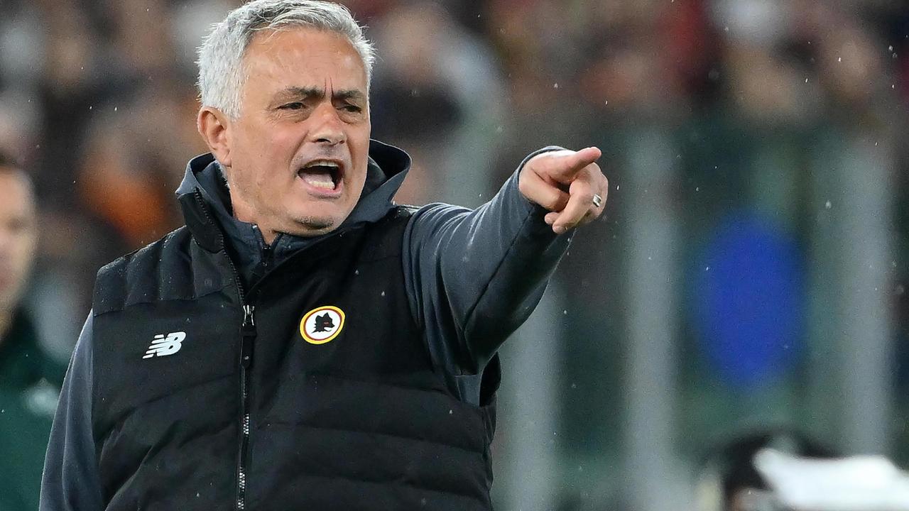 Josè Mourinho: la sua Roma è in finale di Conference league (Foto Ansa/Ettore Ferrari)