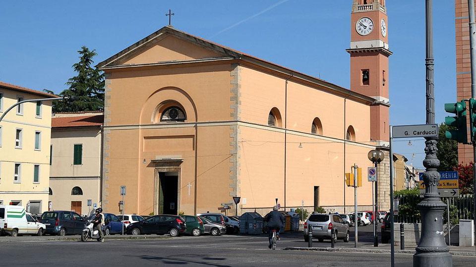 La chiesa di Sant’Andrea, zona Cisternone