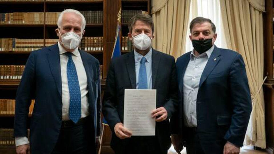 Giani, il ministro Franceschini e il sindaco Giovannetti