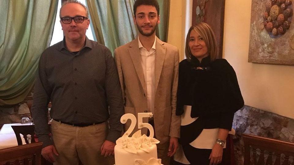 Marco Tonini con la moglie Maria Pia e il figlio Matteo