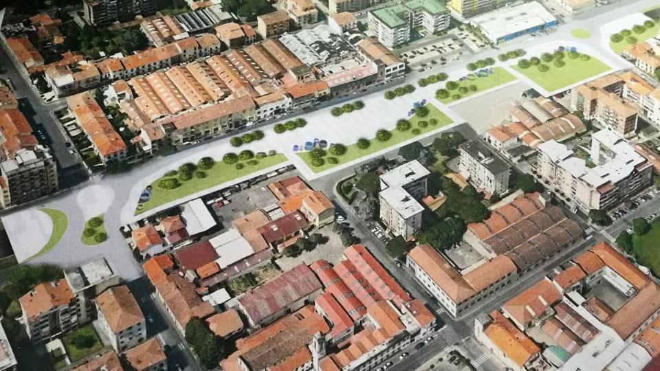 Il rendering del parco urbano del Soccorso
