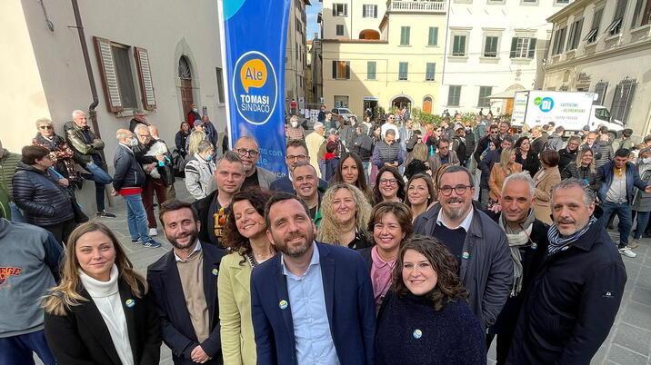 La presentazione dei primi volti di “Ale Tomasi sindaco” (Foto Nucci)
