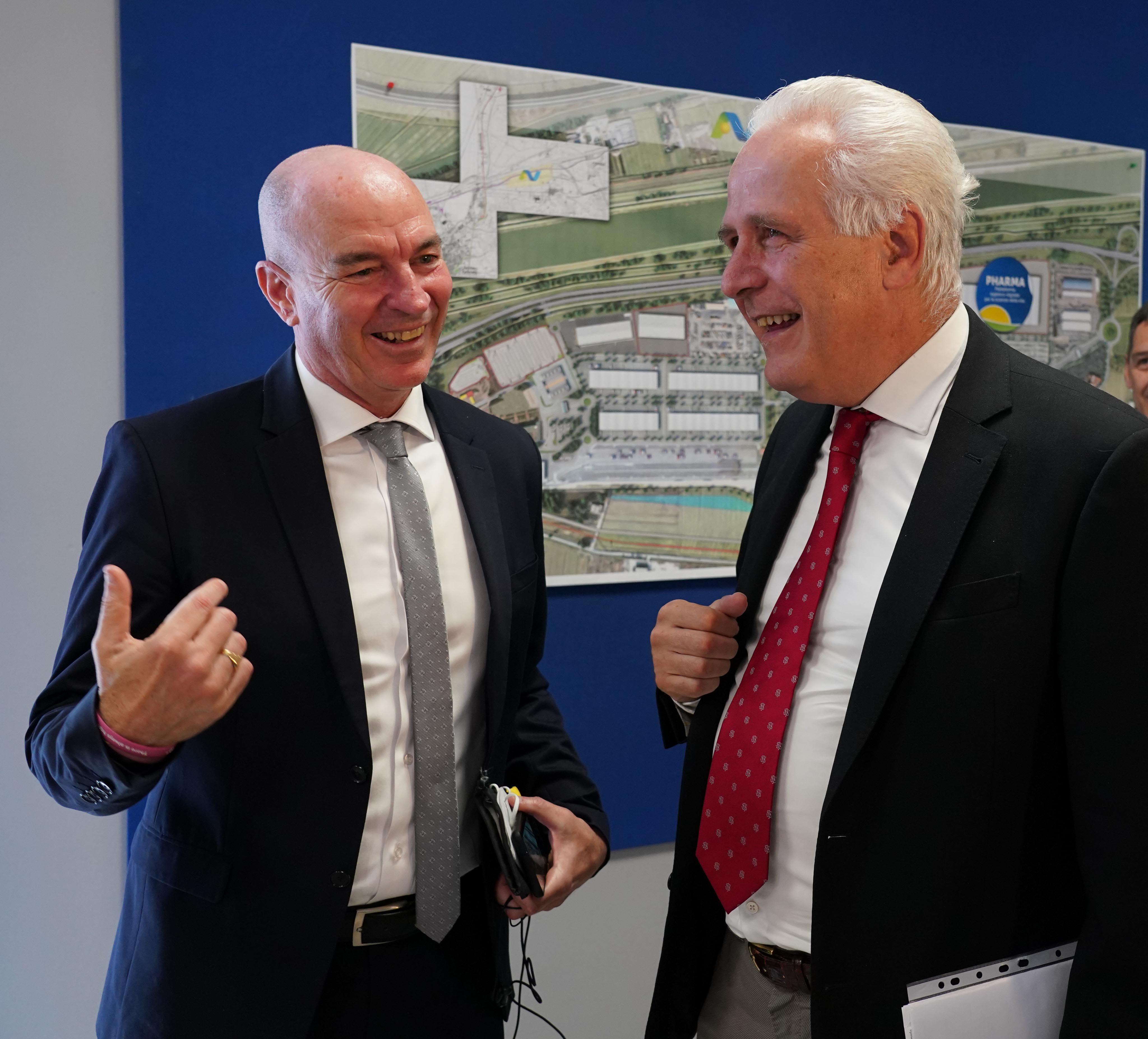 Il sindaco Luca Salvetti e il presidente della Regione Eugenio Giani