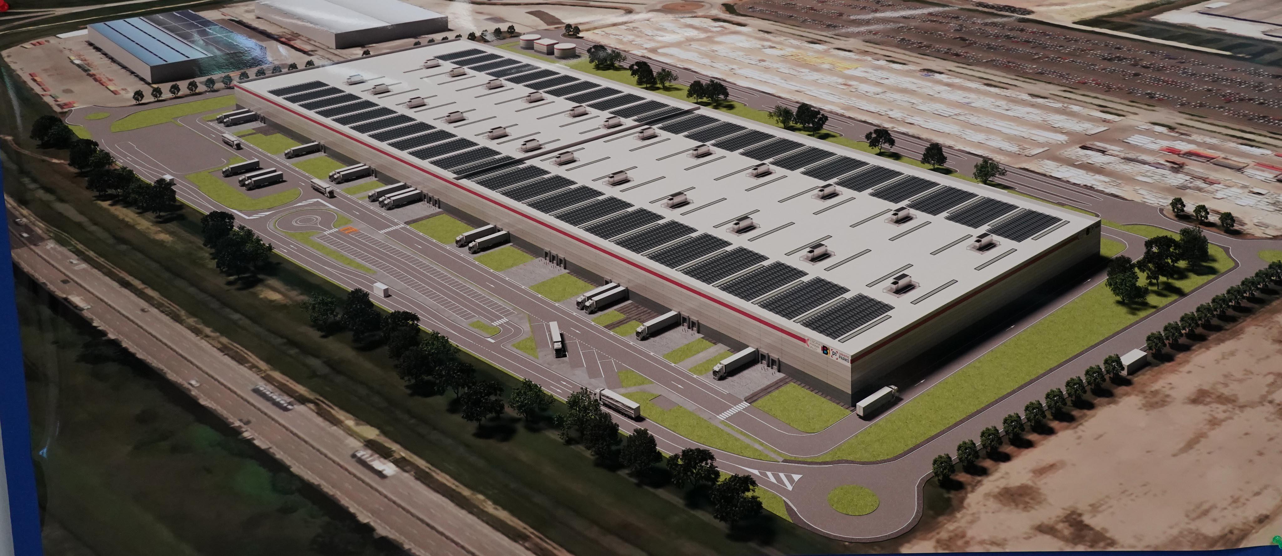 Il rendering del polo logistico