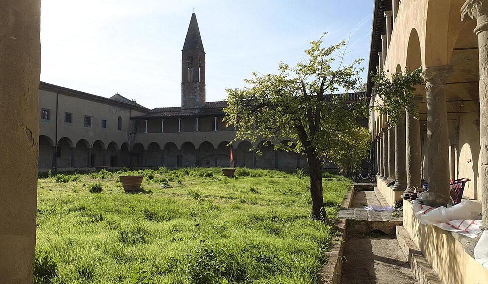 L’interno dell’ex convento di Santa Croce in Fossabanda