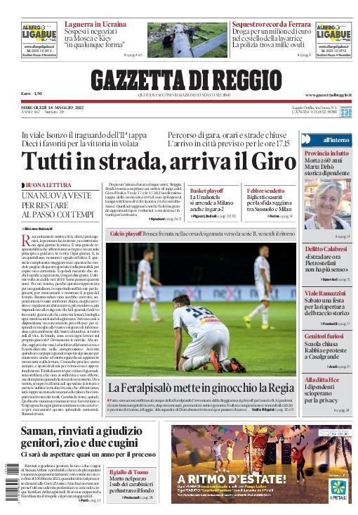 La prima pagina con la nuova grafica