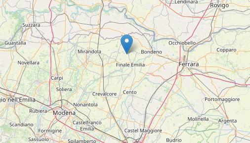 Finale Emilia scossa di terremoto all'1.51 con intensità 2,3