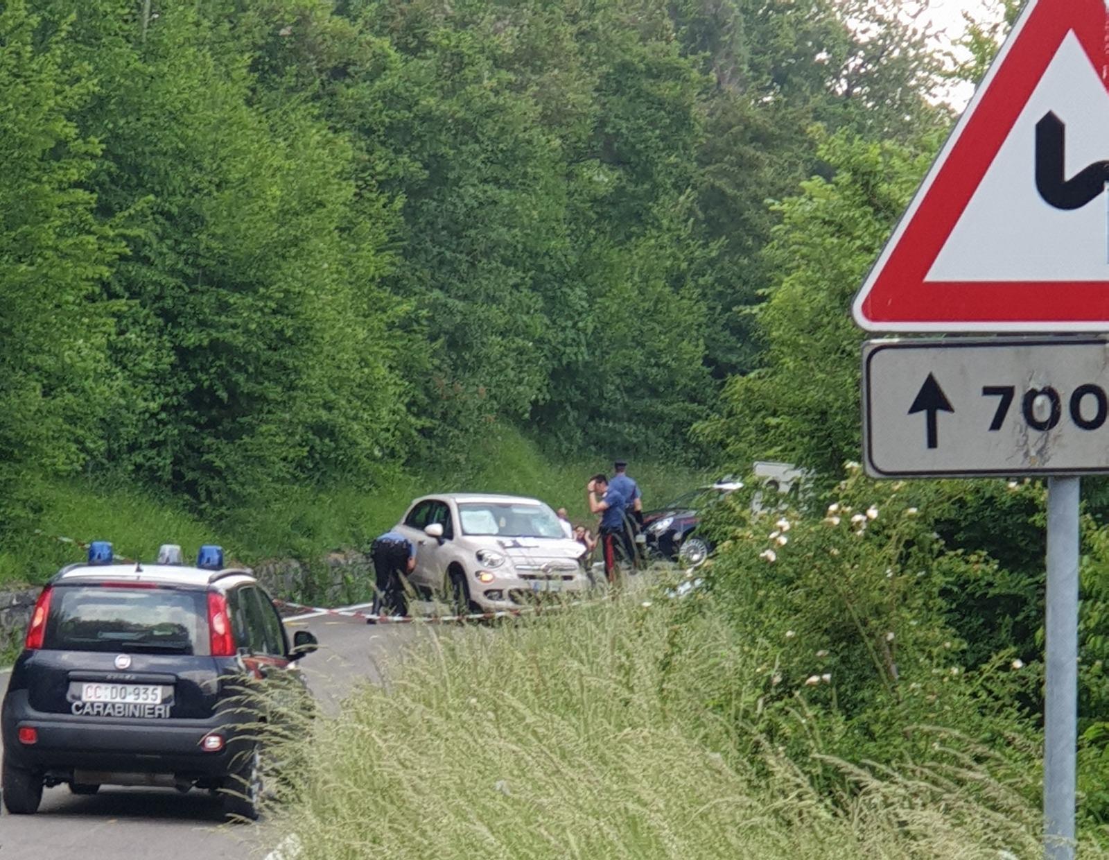 Il luogo dell'incidente a Carpineti