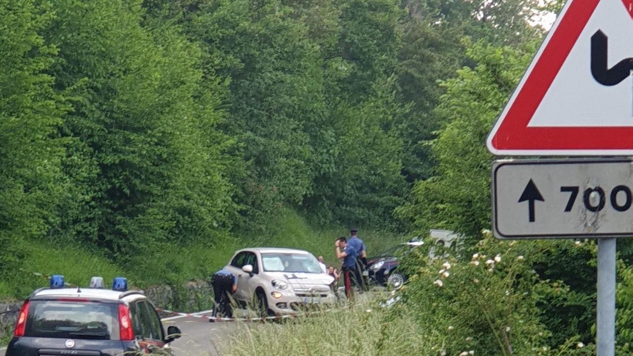 Il luogo dell'incidente a Carpineti