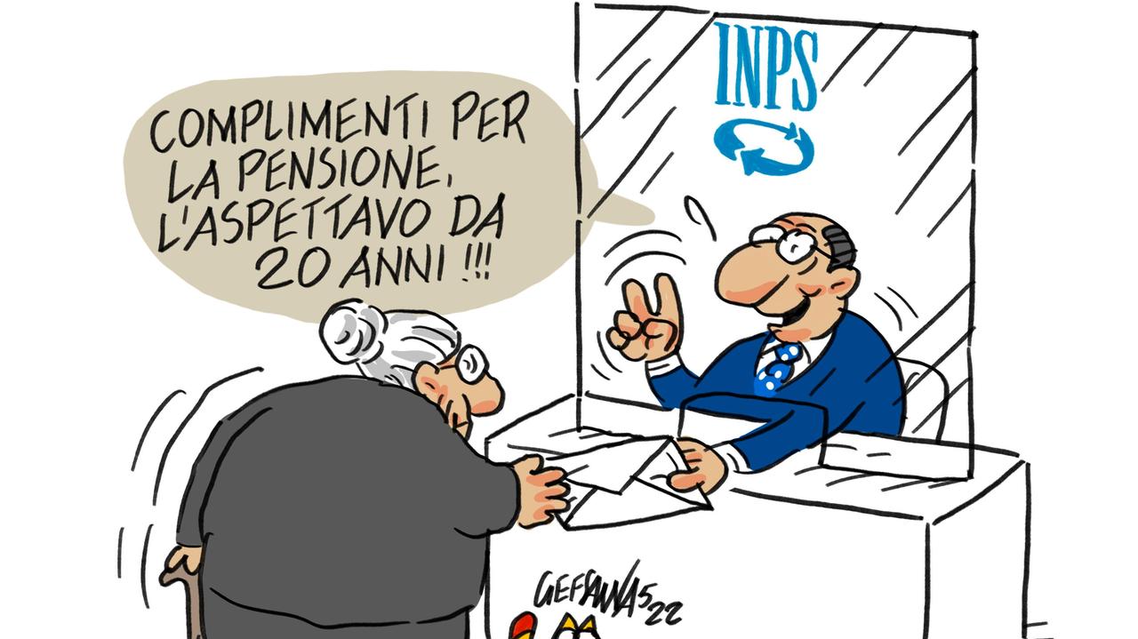 La vignetta di Gef: ha la pensione di invalidità da 21 anni ma a sua insaputa