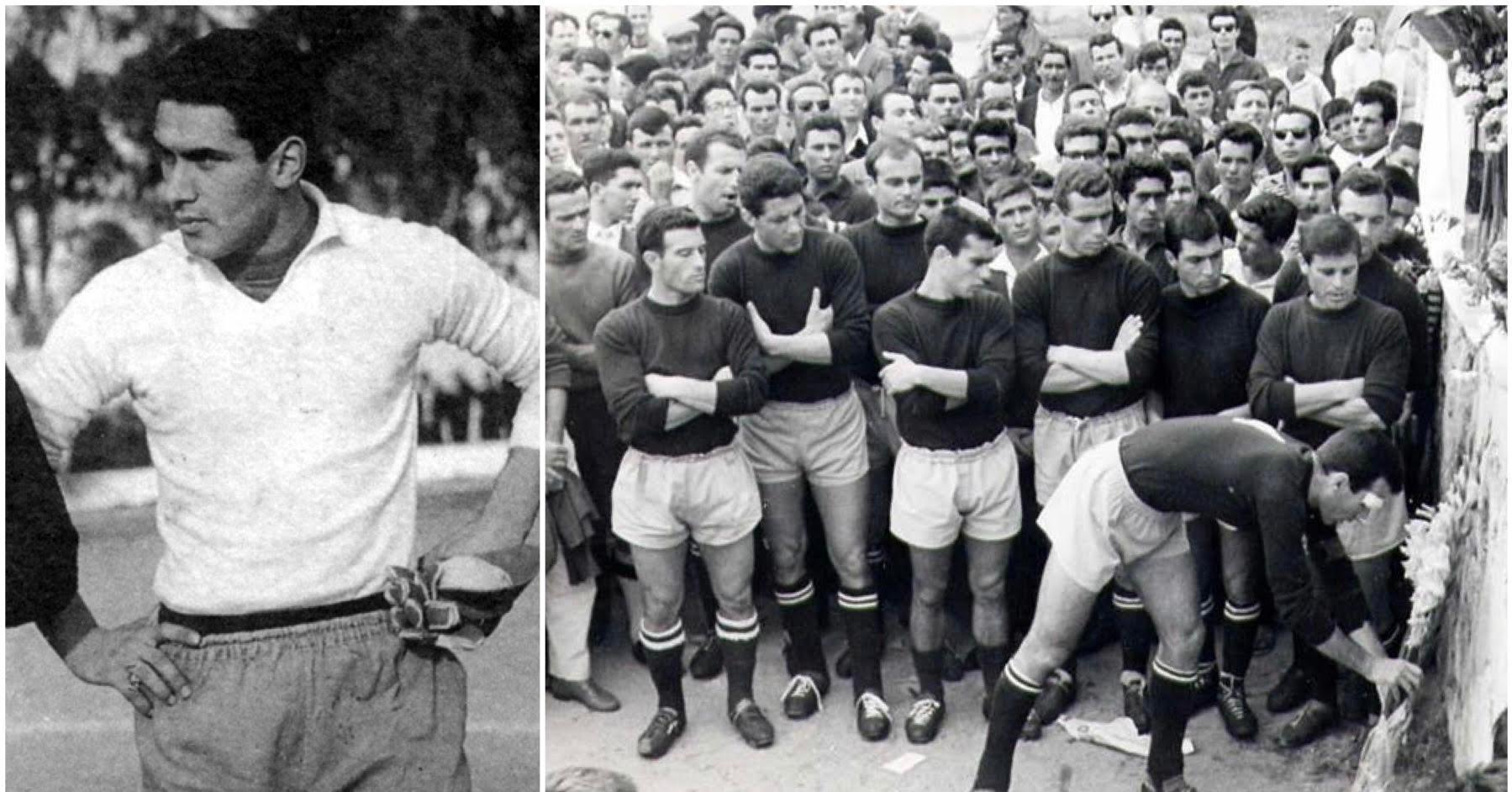 Bruno Nespoli e la posa della lapide in una parete dello stadio