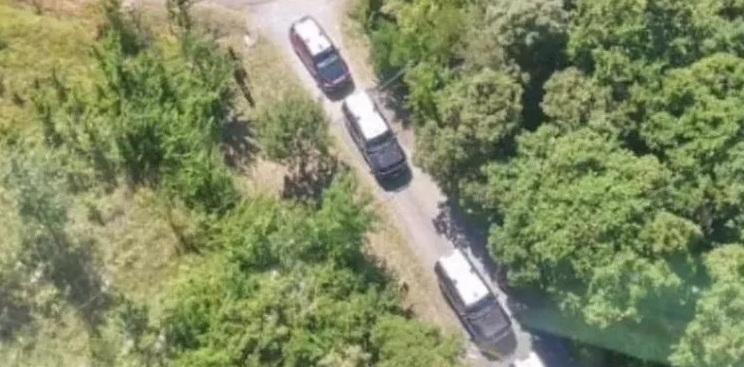 Un momento dell'operazione sulle colline di Cecina