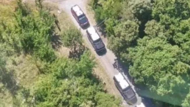 Un momento dell'operazione sulle colline di Cecina