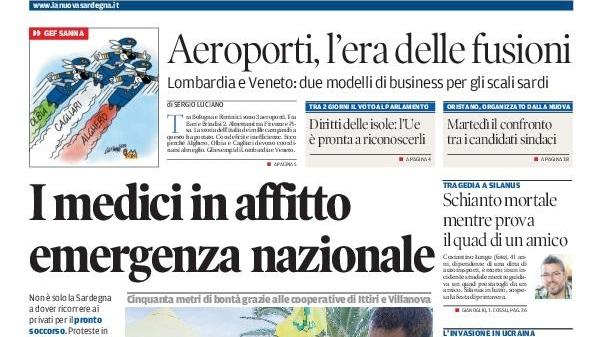 La Nuova Sardegna - Prima Pagina - 5 giugno 2022