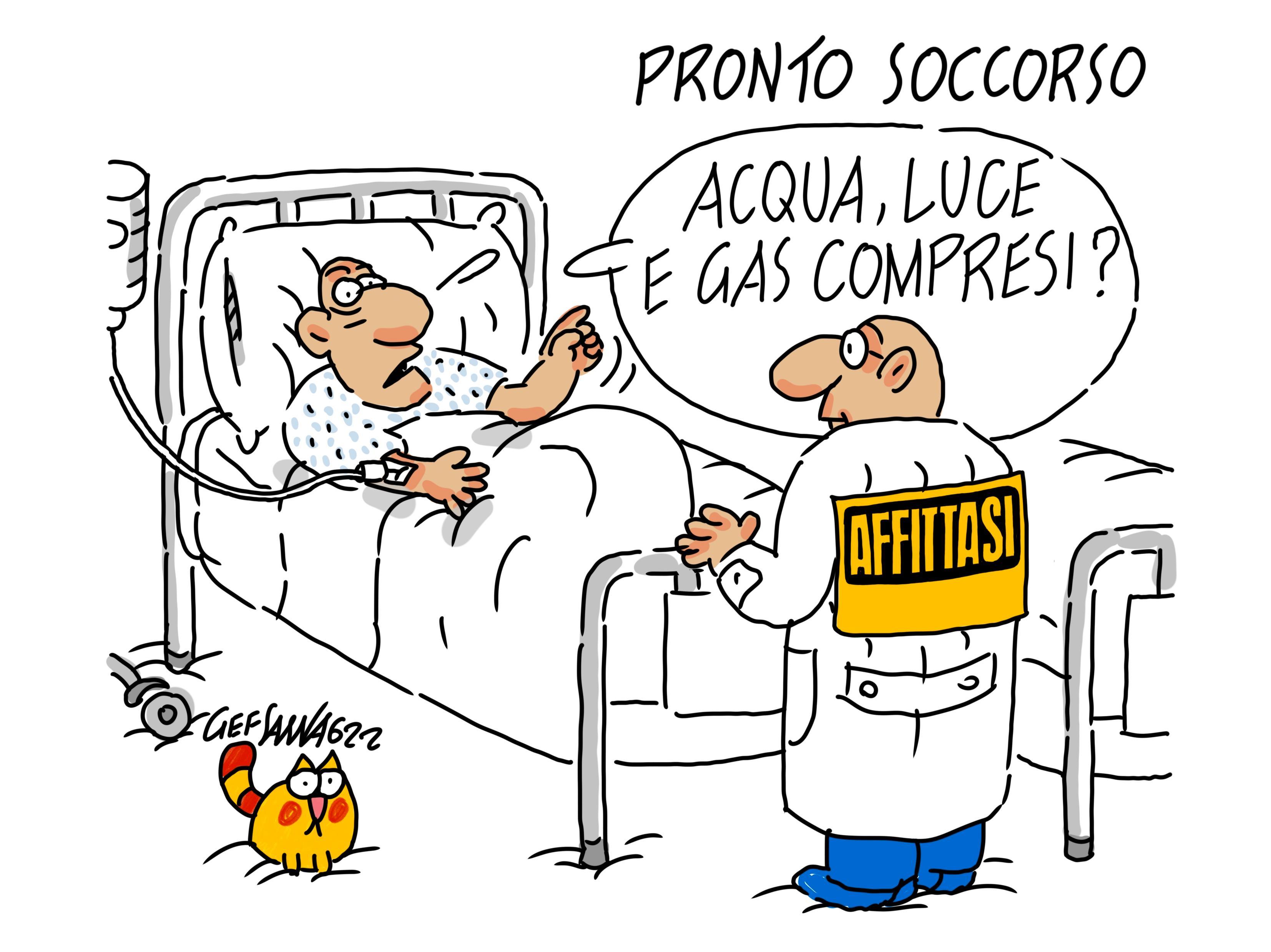 La vignetta di Gef: anche in Sardegna arrivano i medici in affitto