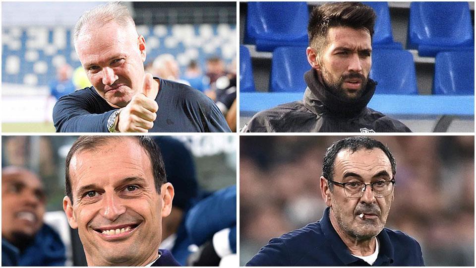 Massimiliano Alvini, Francesco Farioli, Massimiliano Allegri e Maurizio Sarri