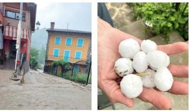 Palagano, Polinago e Montese.  Allagamenti, fango e grandine mettono in ginocchio la montagna 