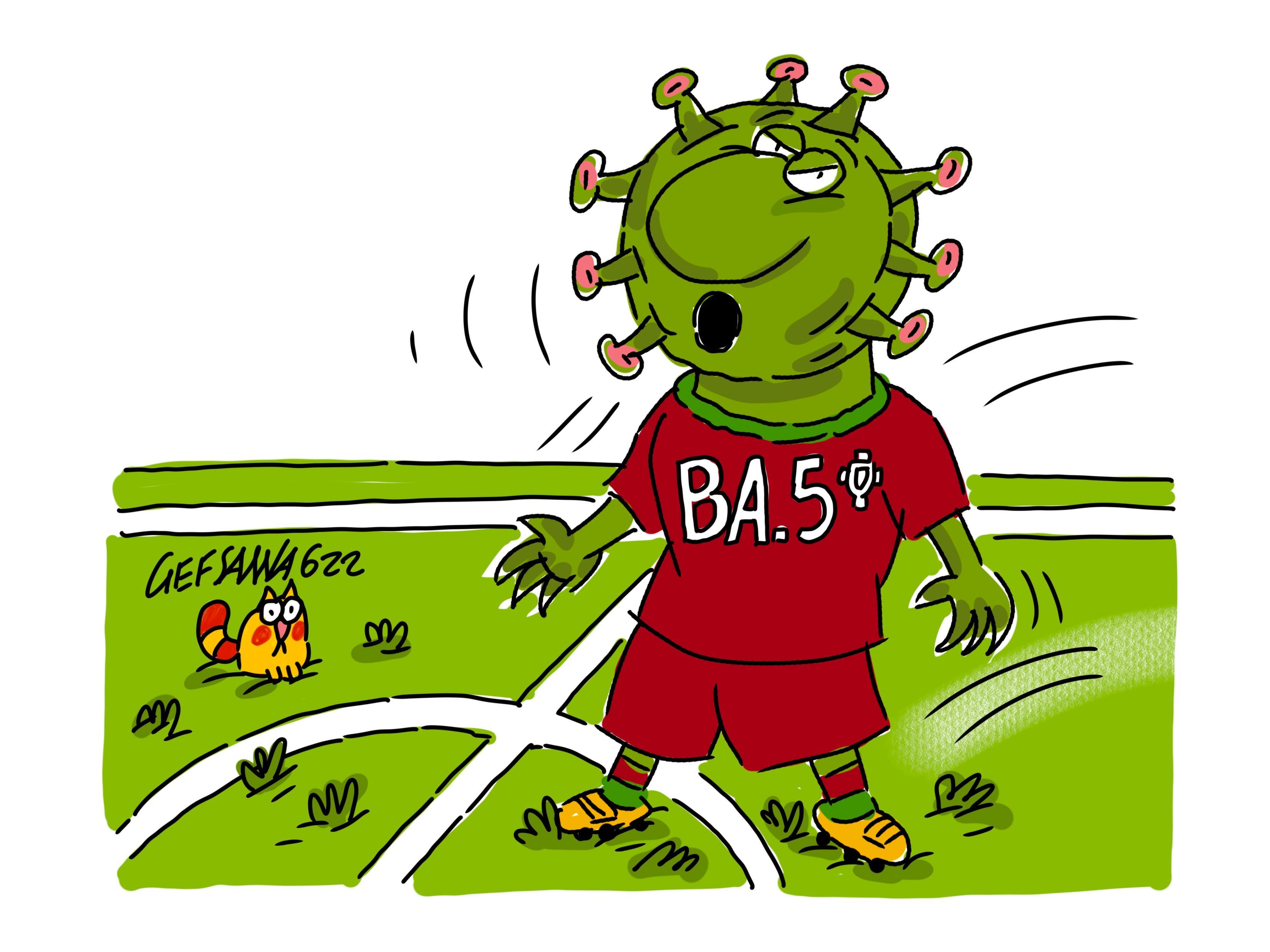 La vignetta di Gef: isolata a Cagliari la prima variante Covid Omicron BA.5 nell'isola