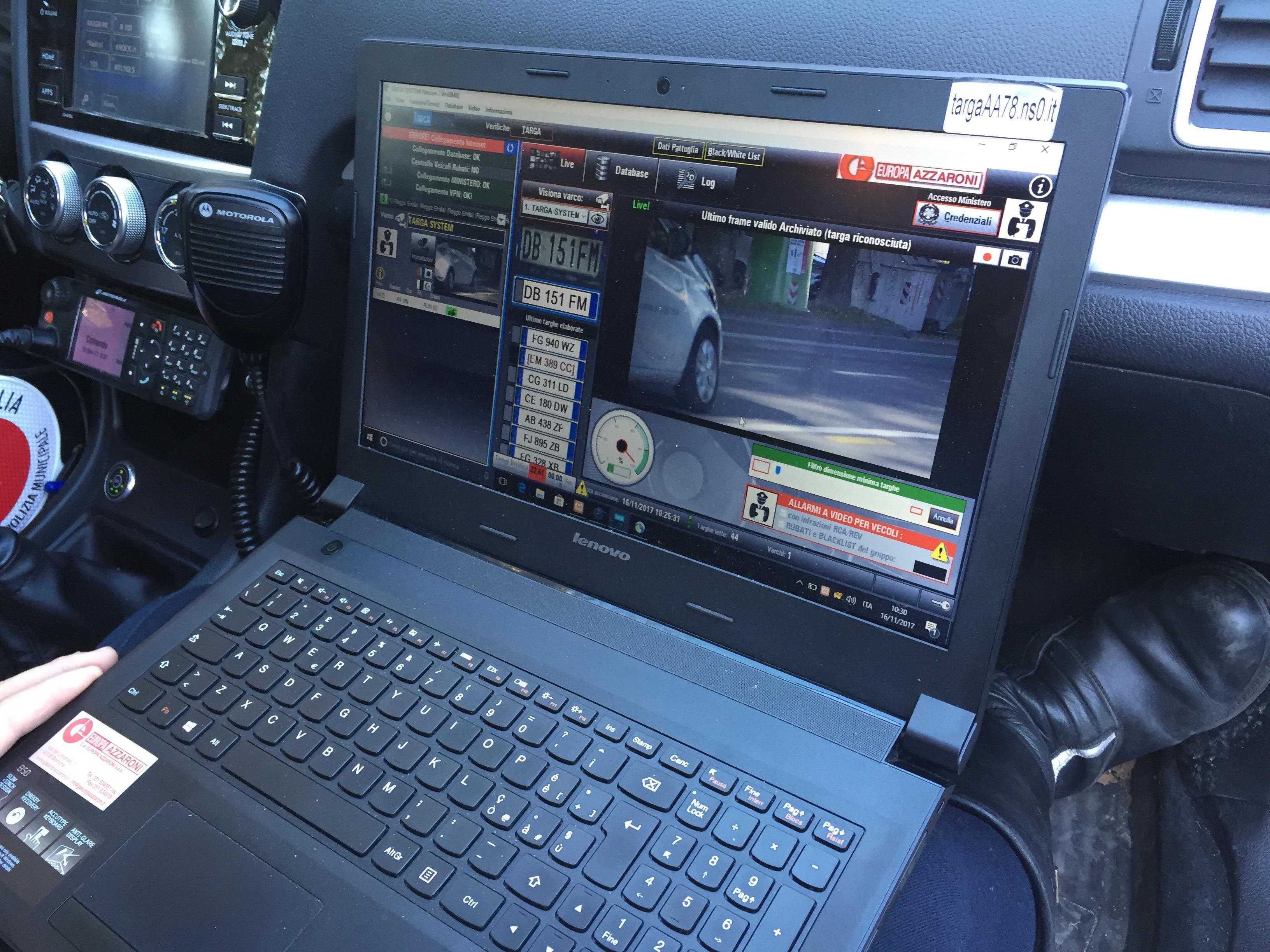 Un dispositivo Targa System in azione