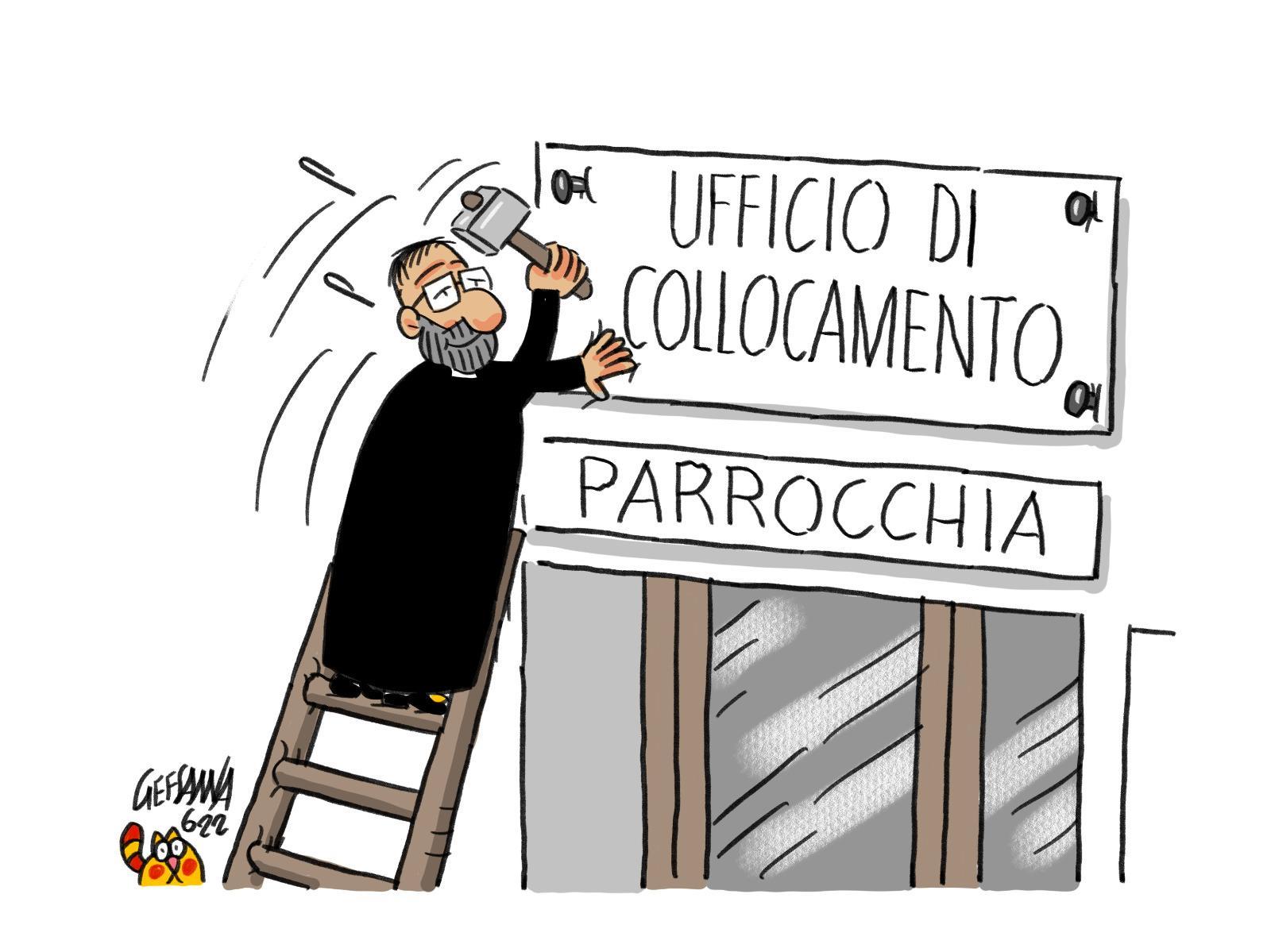 La vignetta di Gef - Il parroco di San Teodoro: "Stagionali venite qua, garantisco io"