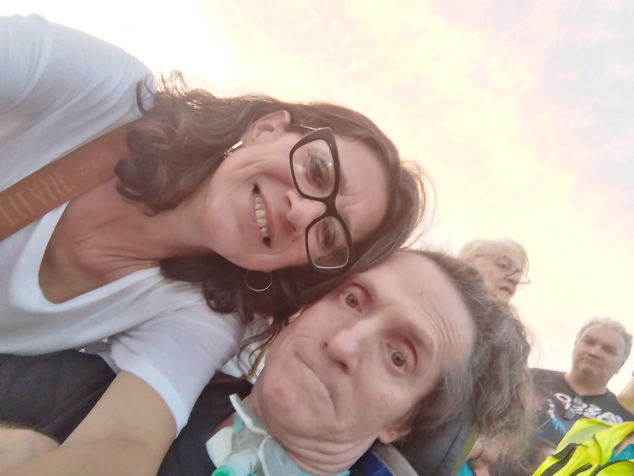 Angela Spigai con il fratello Massimo al concerto di Vasco Rossi a Firenze