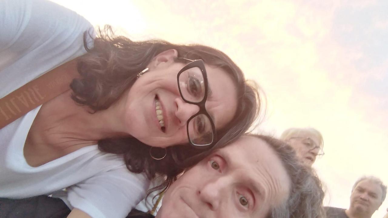 Angela Spigai con il fratello Massimo al concerto di Vasco Rossi a Firenze