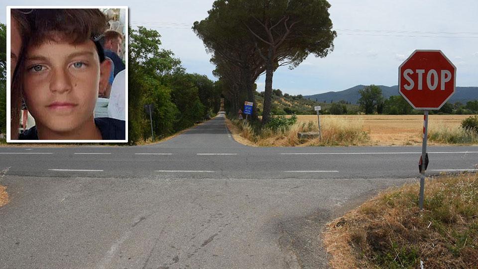 Leonardo Mazzei e l’incrocio in cui ha perso la vita nella strada provinciale Montemassi