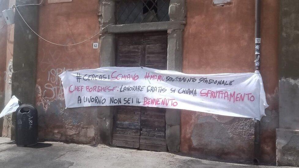 Via alle riprese in Venezia. Chef Borghese accolto con striscioni di protesta