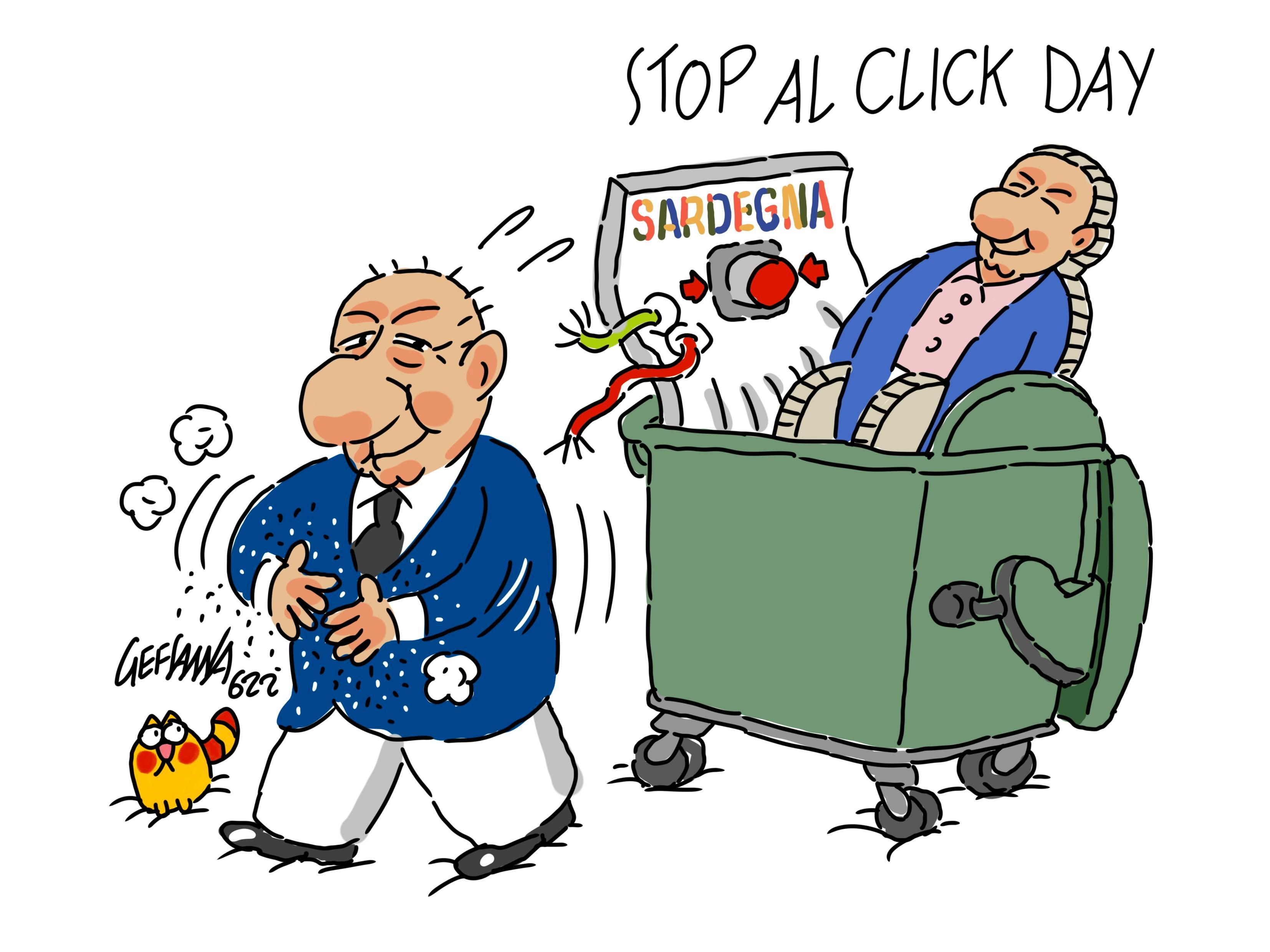 La vignetta di Gef: l'assessore al Turismo annuncia lo stop al sistema del click day