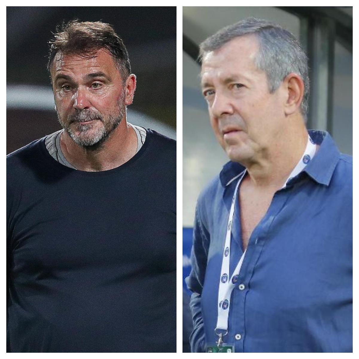 L'ex allenatore del Pisa D'Angelo e il proprietario della squadra Knaster