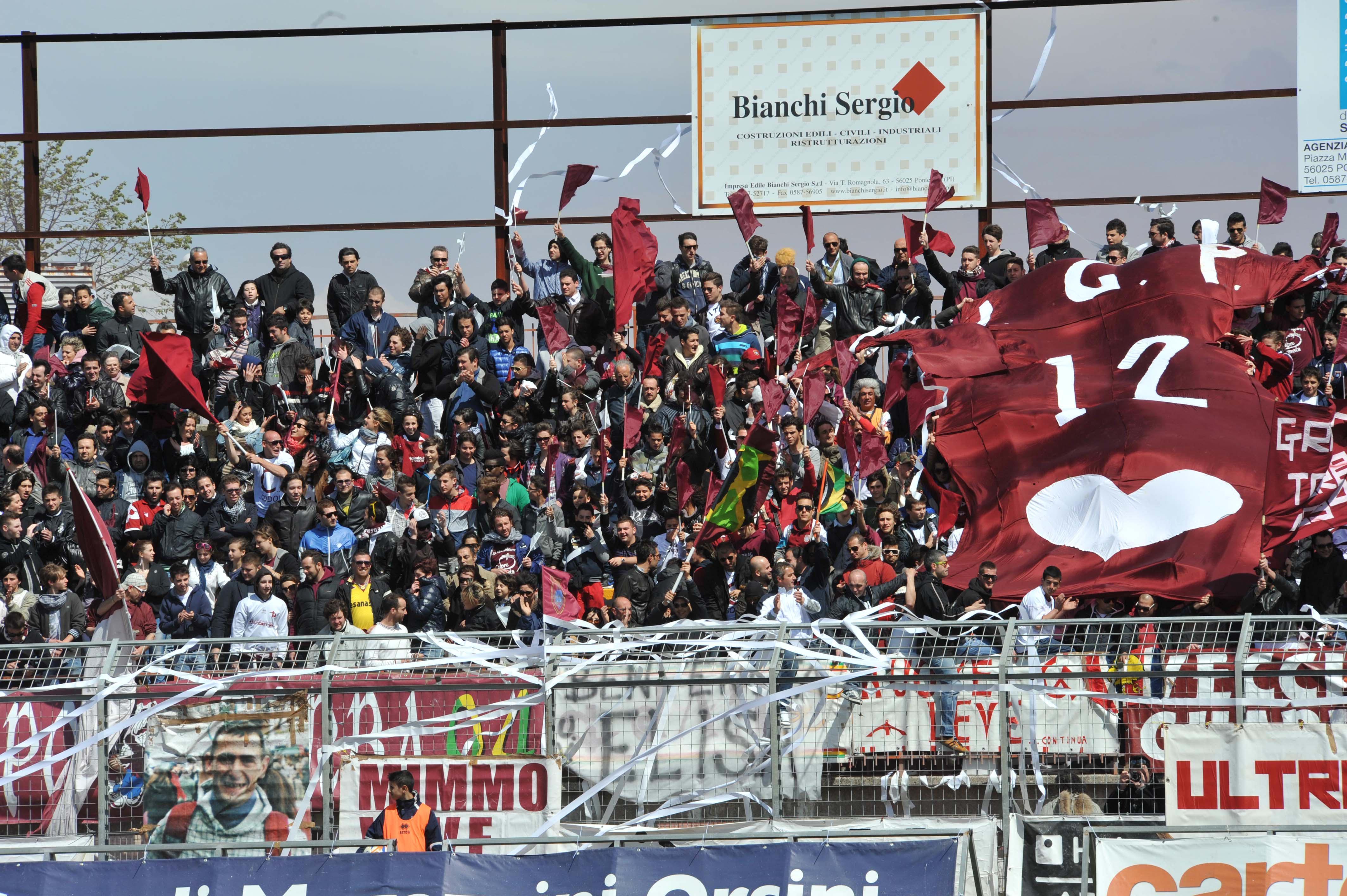 Venerdì 24 giugno allo stadio la festa dei tifosi del Pontedera (Foto di Franco Silvi)