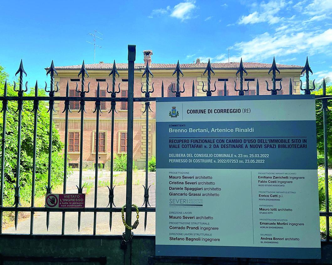 Una Casa della cultura a Correggio. È il terzo polo bibliotecario 