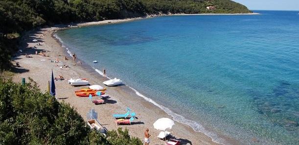 La spiaggia di Frugoso all'Isola d'Elba
