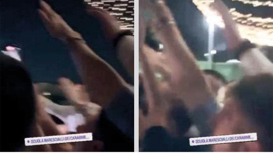 Spuntano saluti romani alla festa degli allievi marescialli dei carabinieri a Firenze - Video 