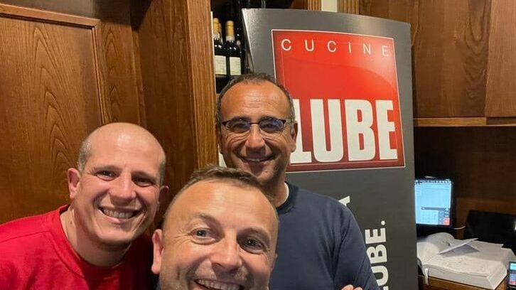 Ivan Puosi e Giovanni Gulino con Carlo Conti